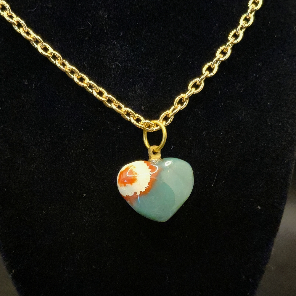 Vintage 18k Gold Plate 20" Chain Unique Hand Carved Pendant Necklace - Picture 2 of 4
